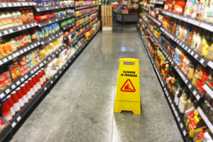 Supermarket Wet Floor Sign