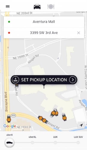 Uber on Aventura