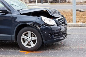 a sheet metal damage after a car accident