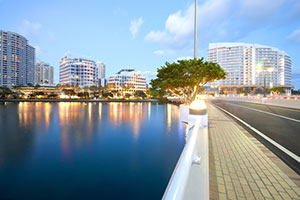 Pier and hotels