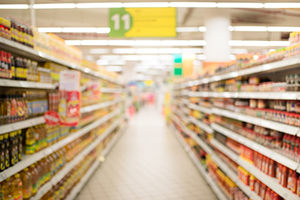 Supermarket hall