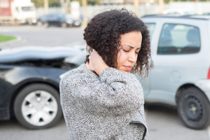 Woman in a Car Accident