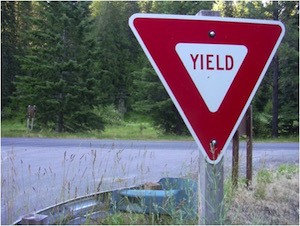 Yield sign