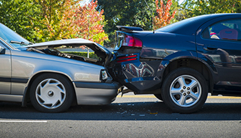 rear-end collision car crash, representing car accidents